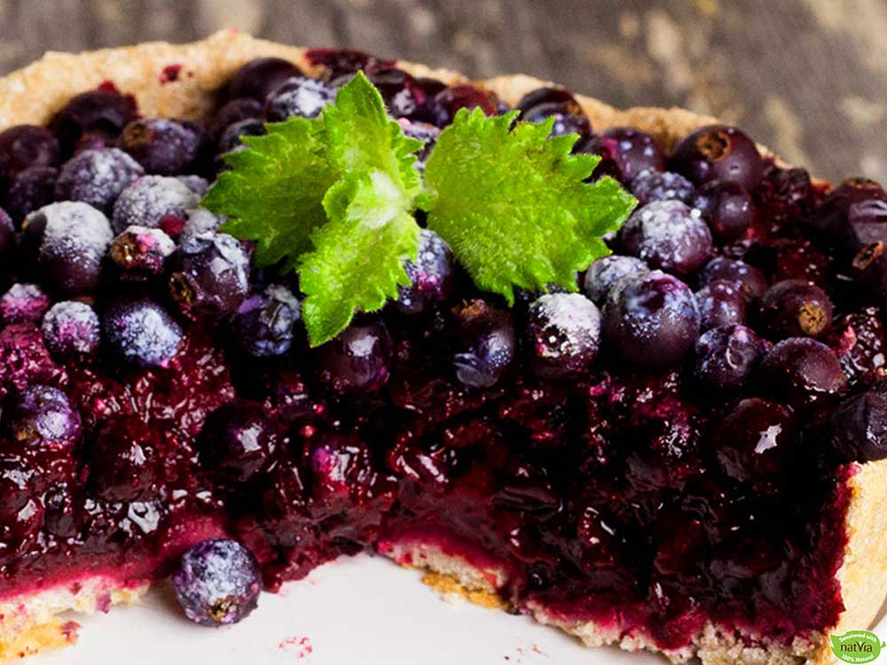 OPEN FACED BLUEBERRY PIE