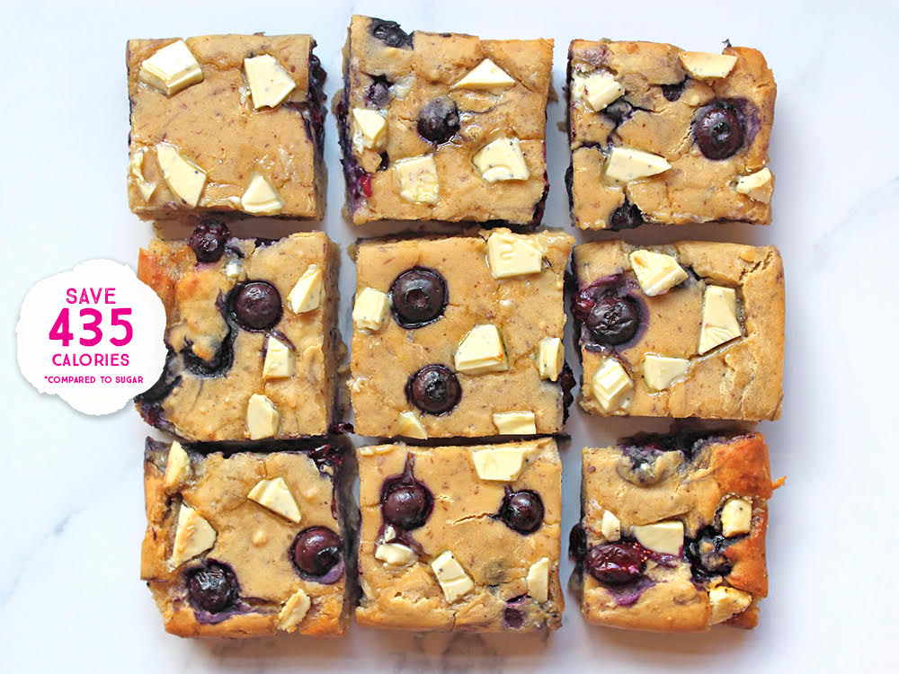BLUEBERRY, VANILLA & WHITE CHOCOLATE BLONDIES