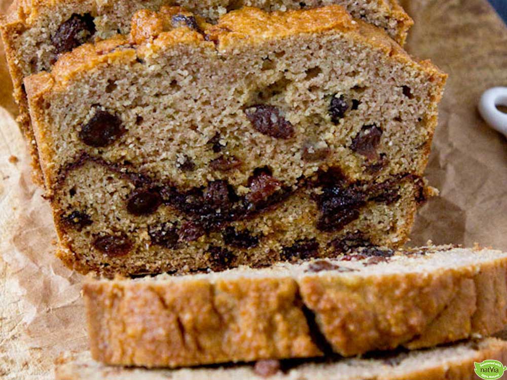 GRAIN FREE CINNAMON RAISIN SWIRL BREAD