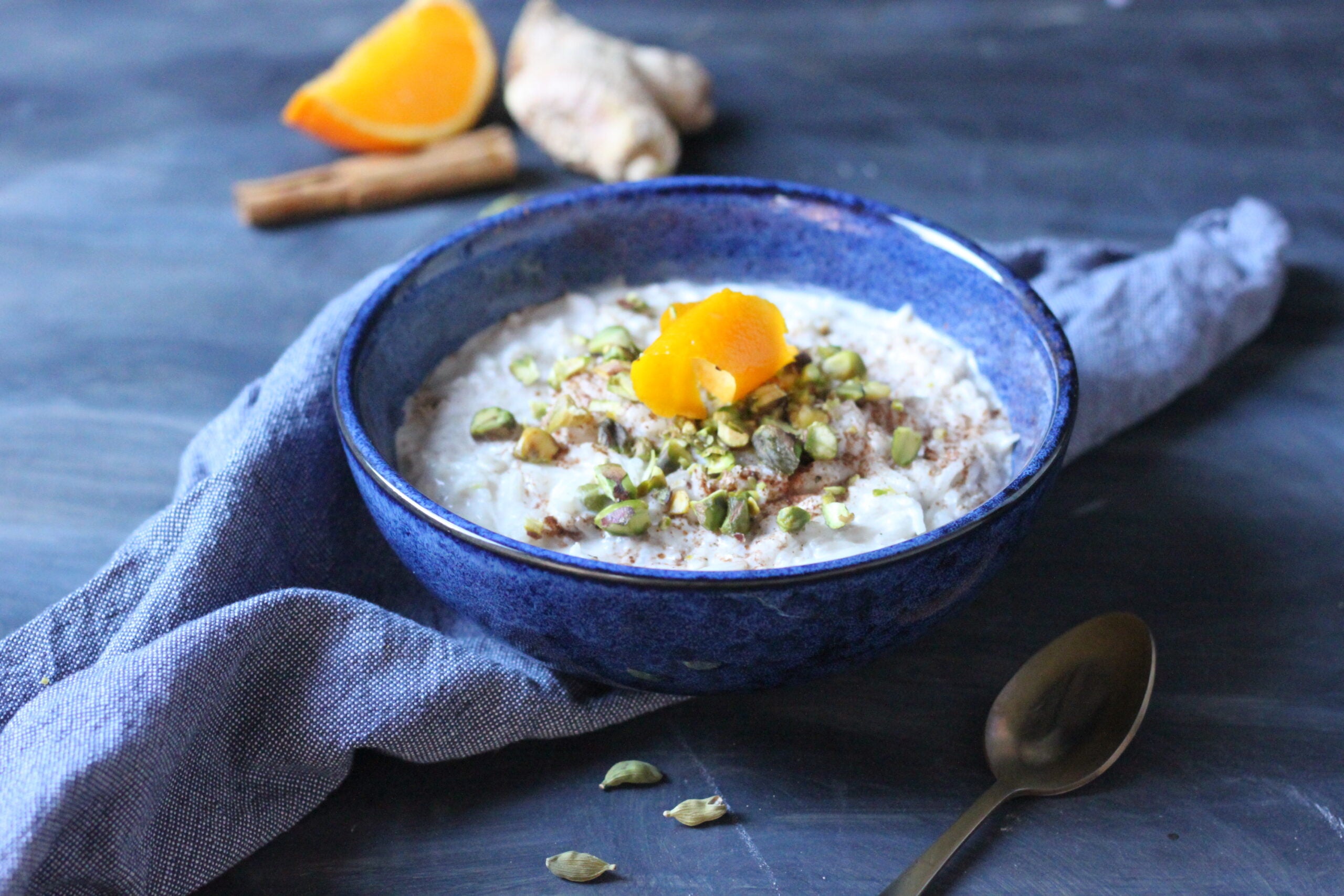 Orange and Chai Spiced Rice Pudding