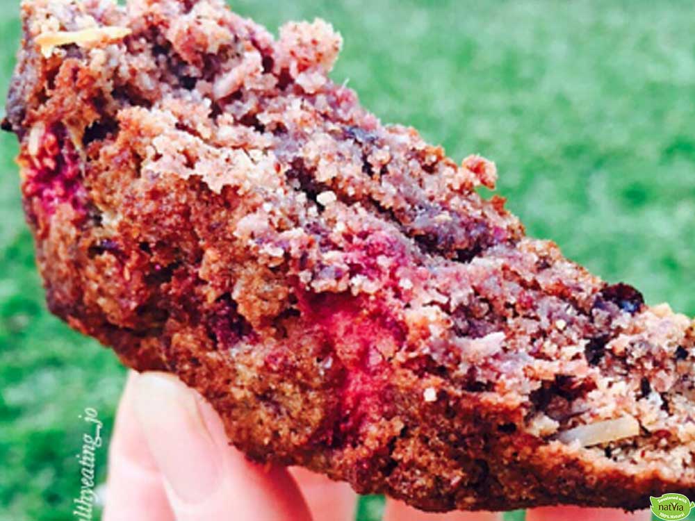 MIXED BERRY AND COCONUT SLICE