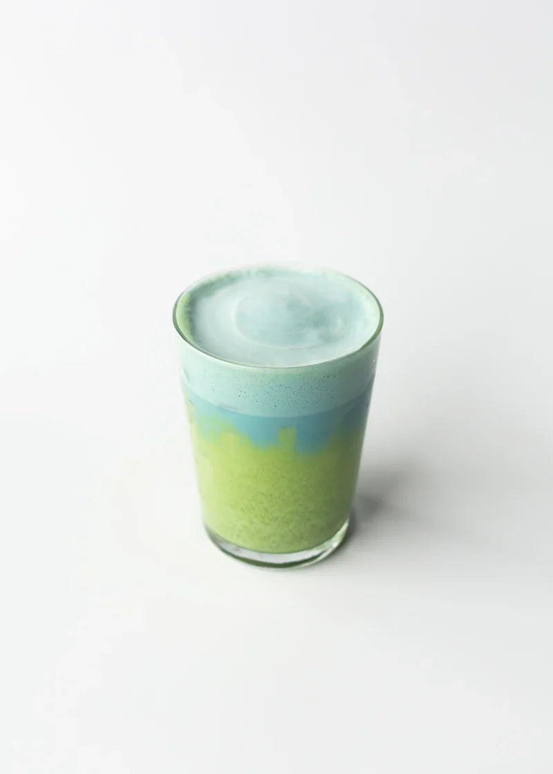 Butterfly Pea Flower Matcha Cold Foam