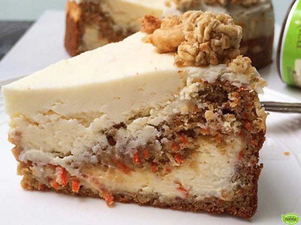 SKINNY CARROT CAKE SWIRL CHEESECAKE