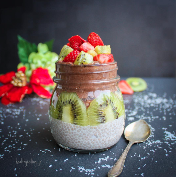 COCONUT CHIA & CACAO BUCKWHEAT PUDDING