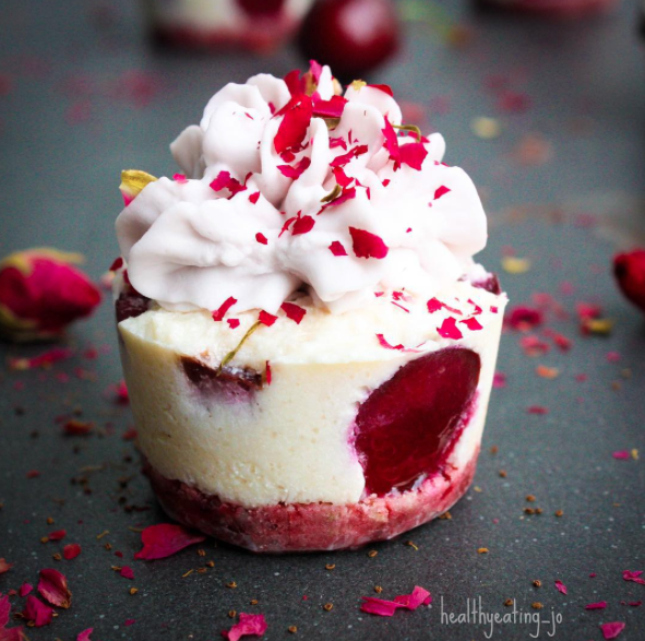Cherry Coconut Cheesecakes