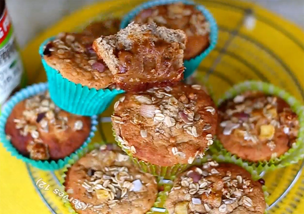 Banana Salted Caramel Muffins