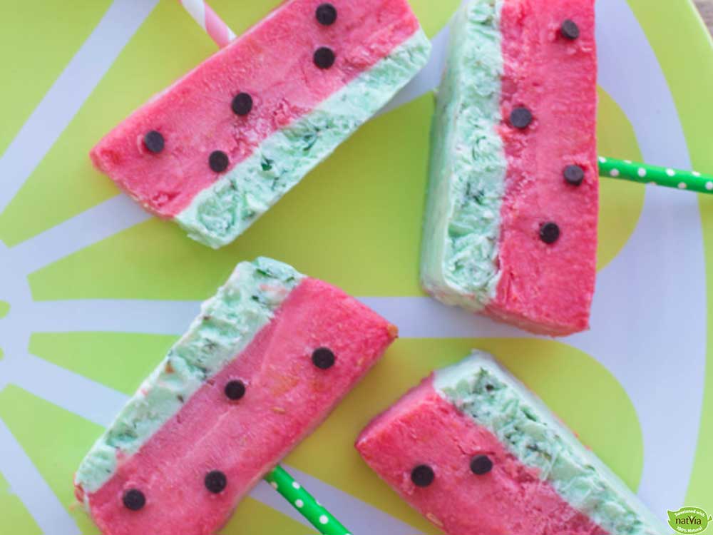 WATERMELON AND MINT PROTEIN ICE BLOCKS