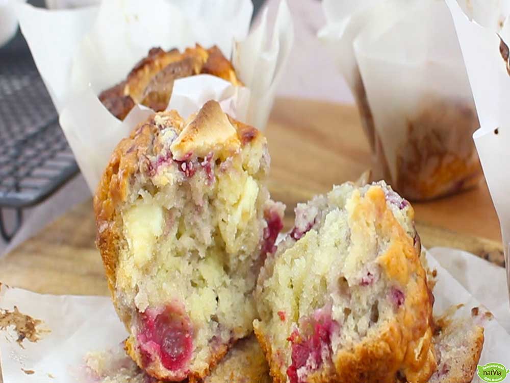 White Chocolate Raspberry Muffins – Natvia Online Store