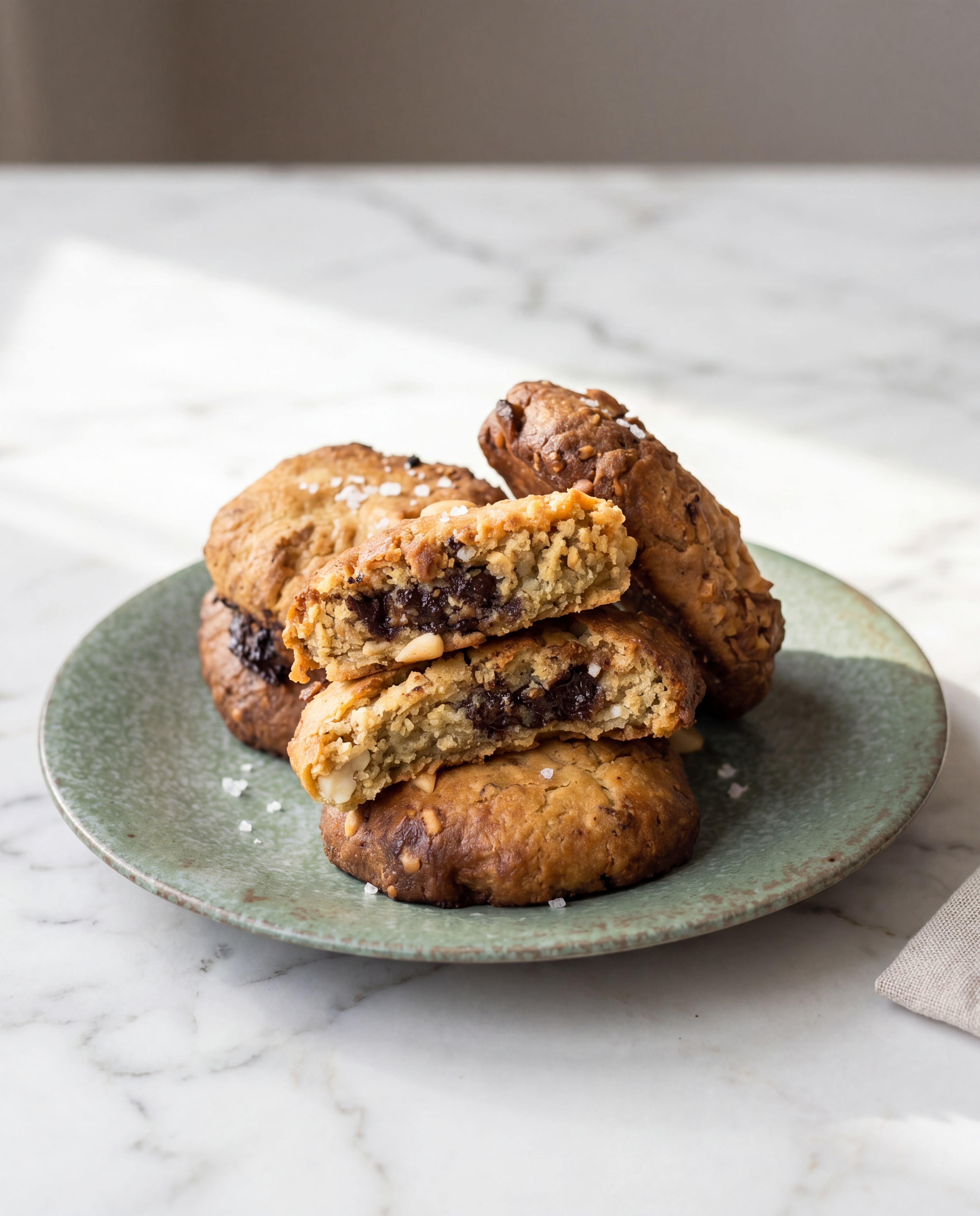 Pistachio & Hazelnut Spread Levain Cookies
