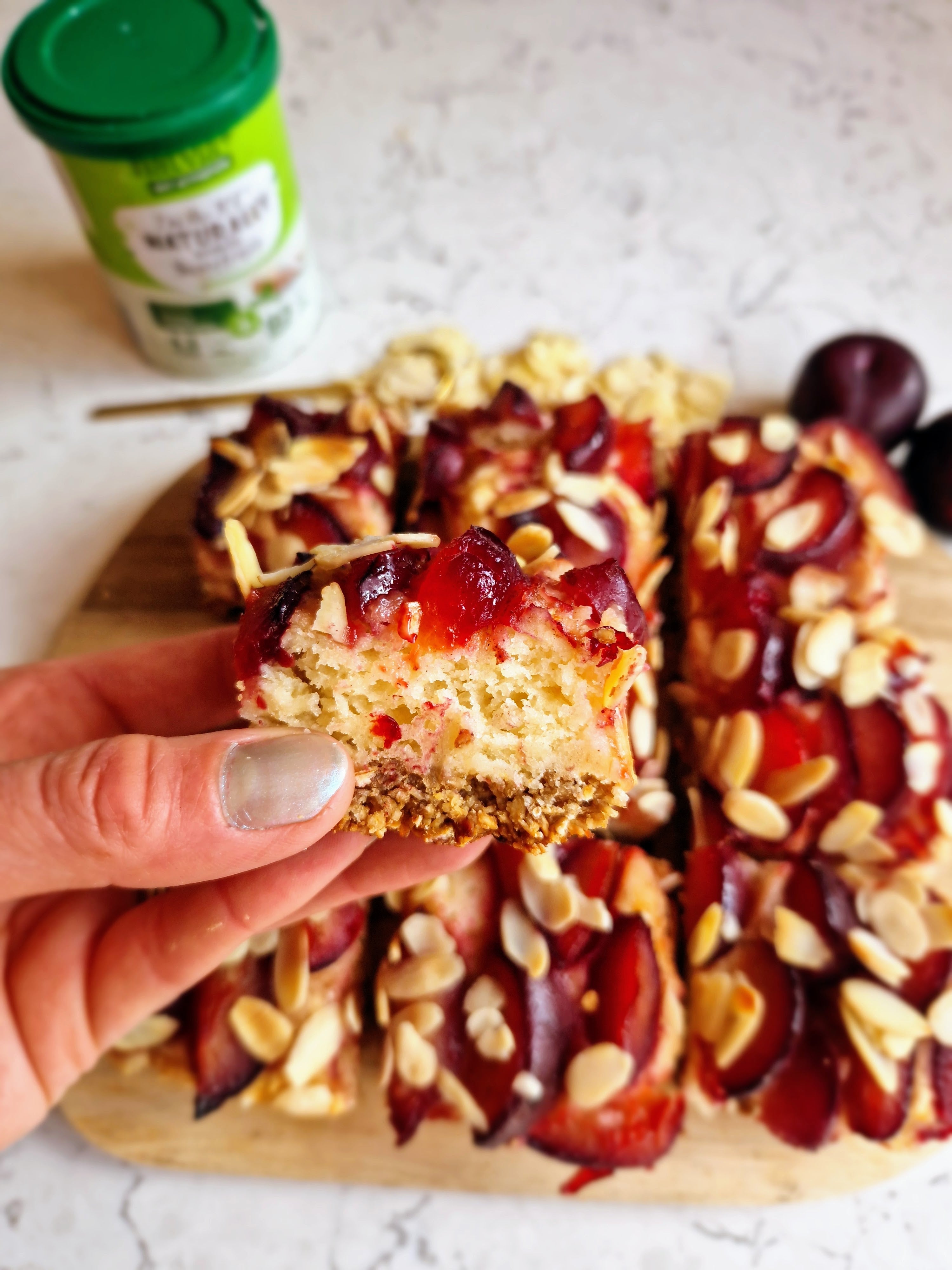 Plum & Almond Traybake