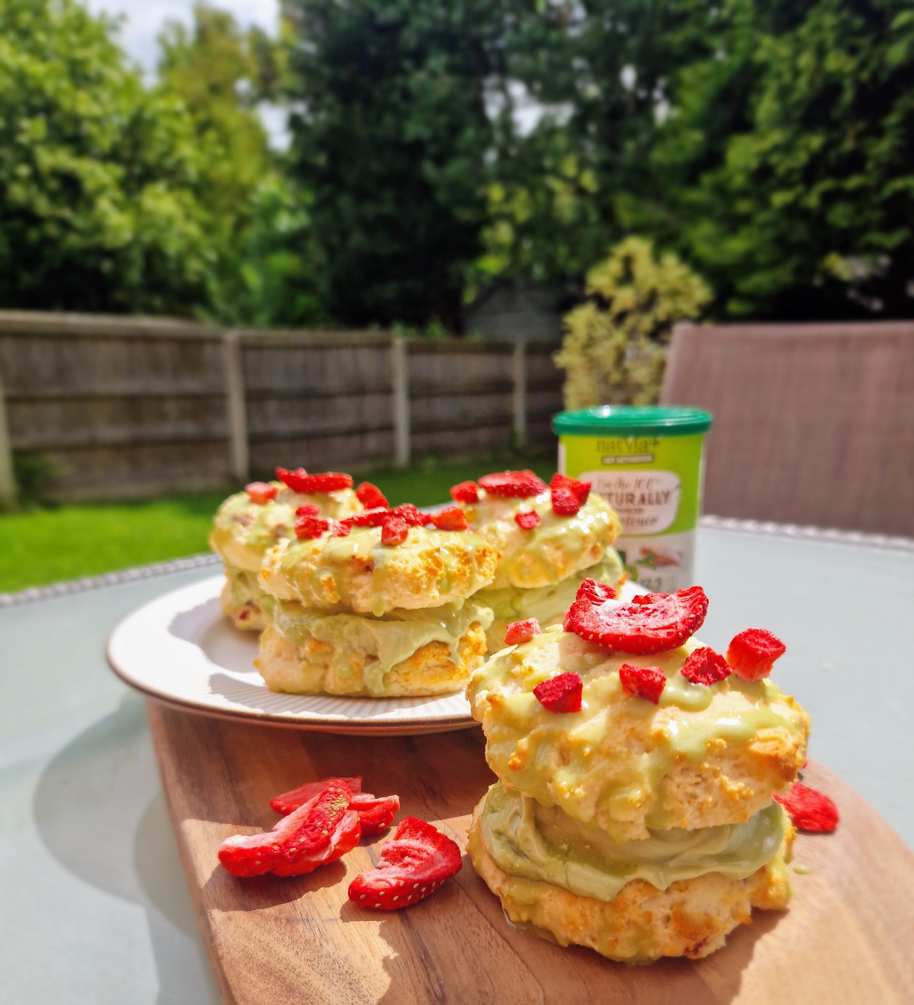 Strawberry and Matcha Cookie Sandwiches