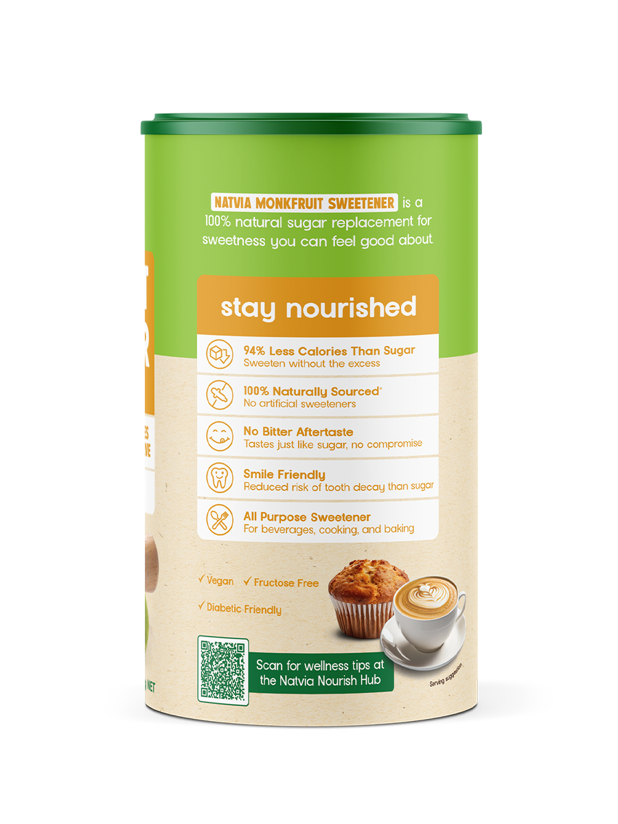 Natvia Natural Sweetener Monk Fruit Canister 200g