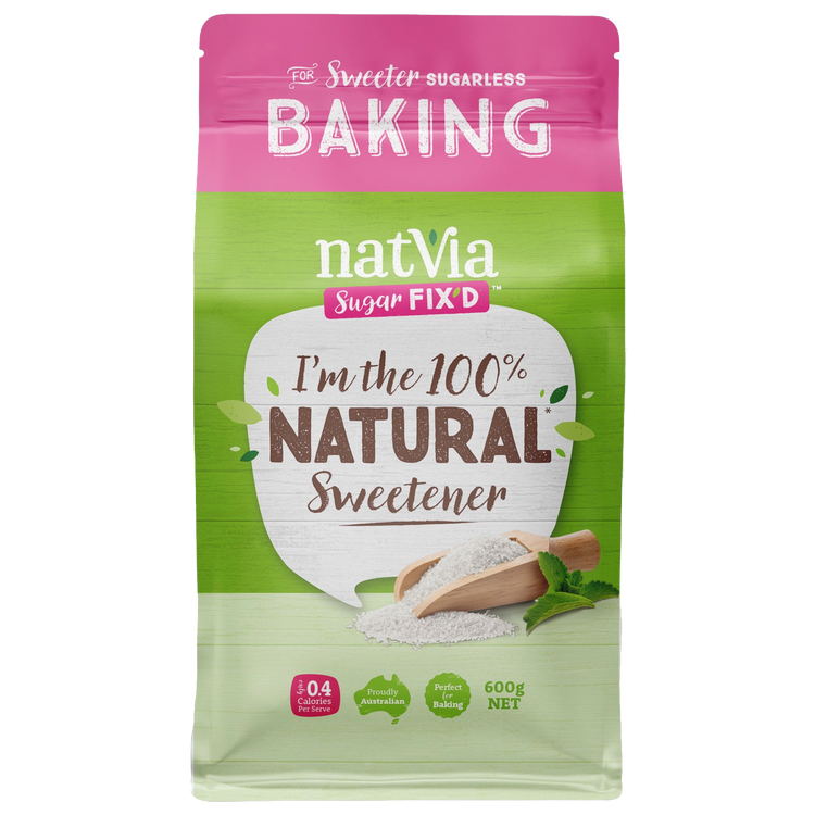 Natvia Sweetener Baking Pouch 600g Front Face