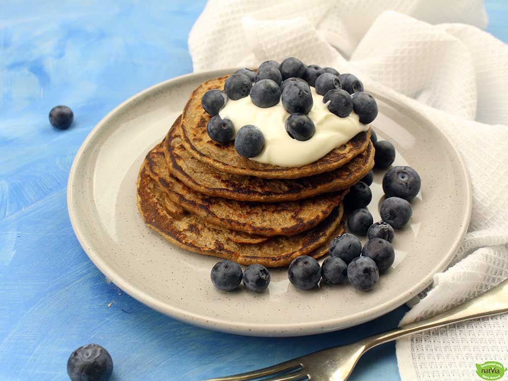 Chia and Coconut Protein Pancakes