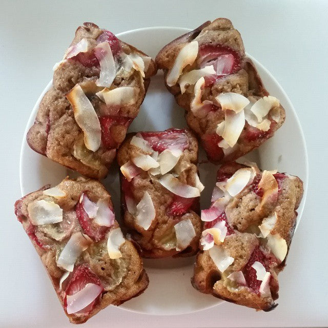 Banana and Strawberry Friands