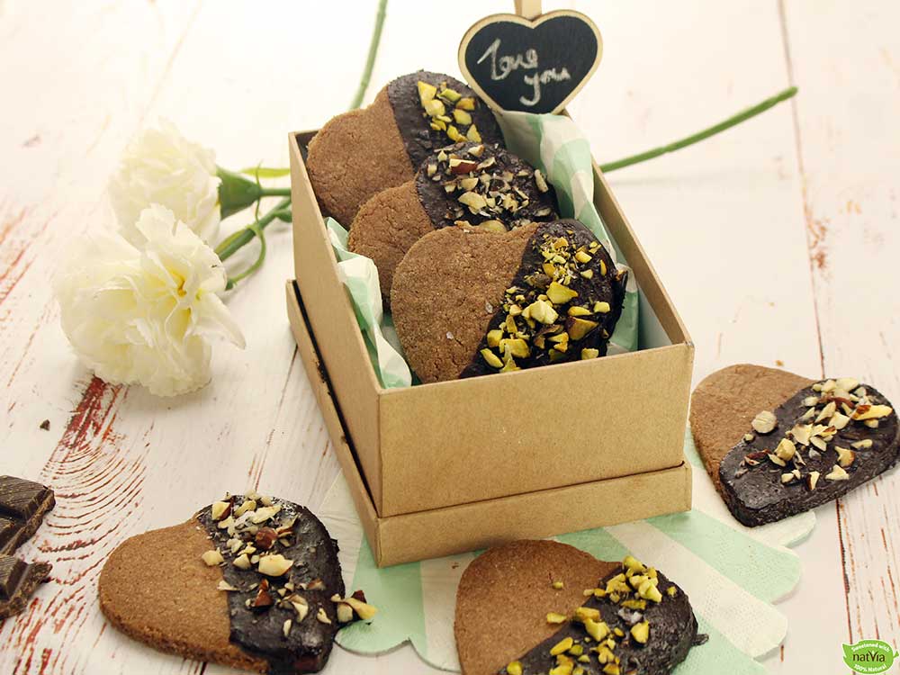 Double Choc Heart Cookies
