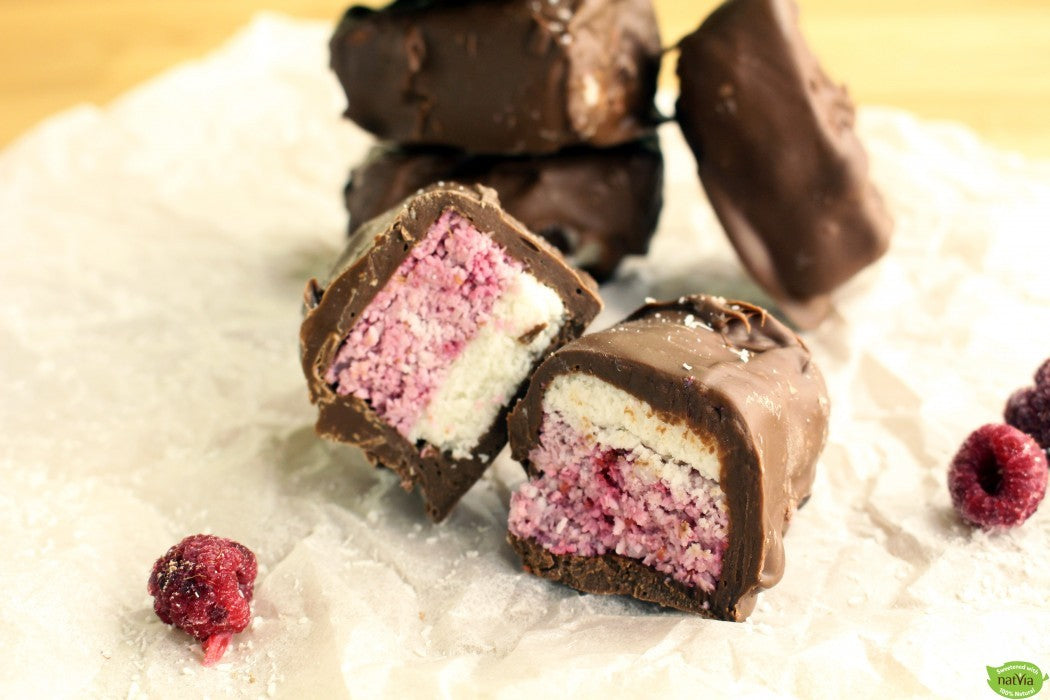 Vegan Raspberry Bounty Bars