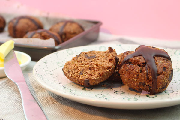 Hot Cross Chocolate Scones