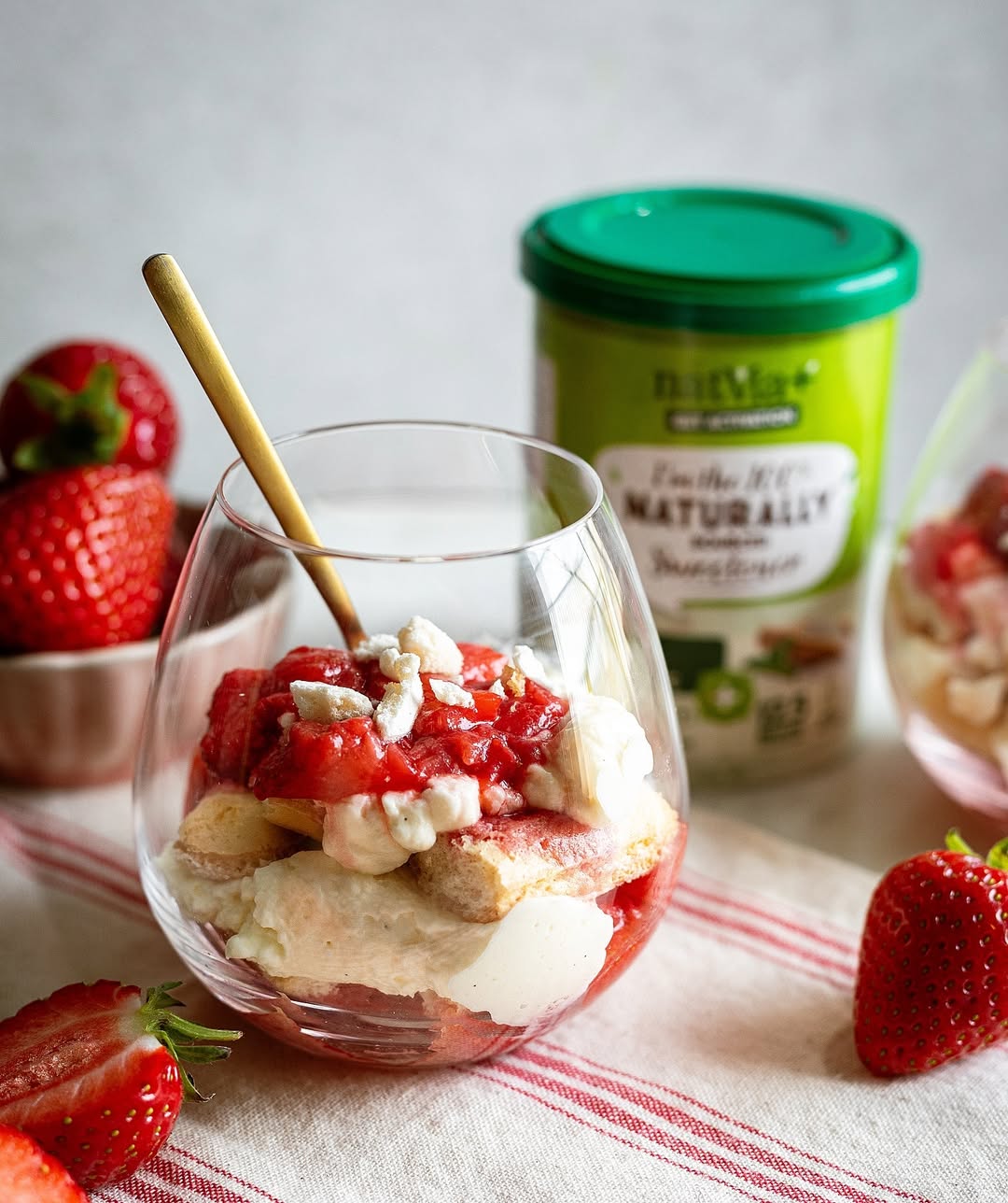 Strawberries & Cream Tiramisu Pots