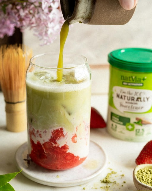 Strawberry Matcha Iced Latte