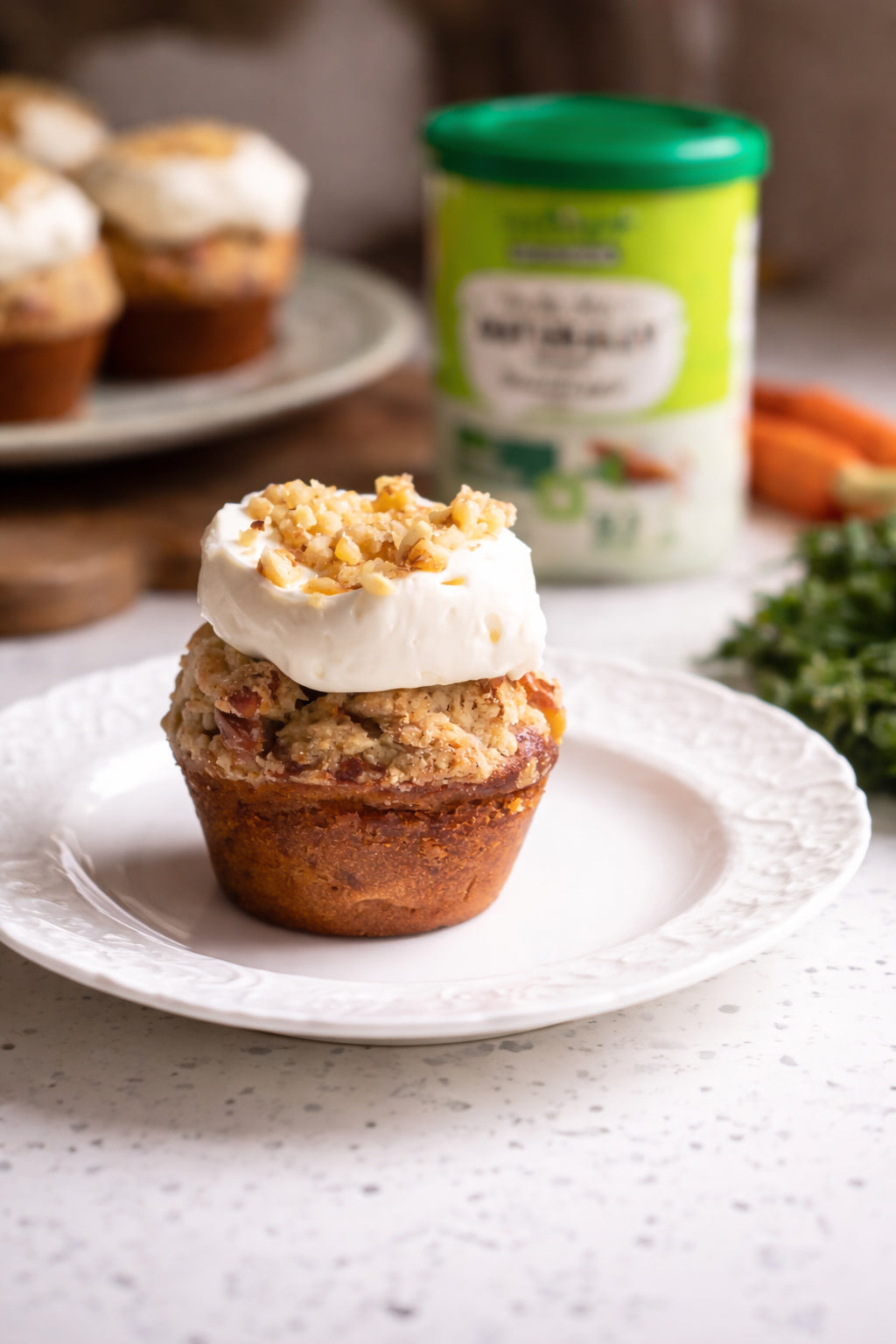 Carrot Cake Pecan Cupcakes
