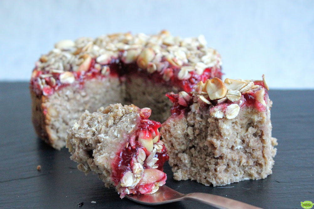 Peanut Butter and Jam Banana Cake - This Mom is on Fire