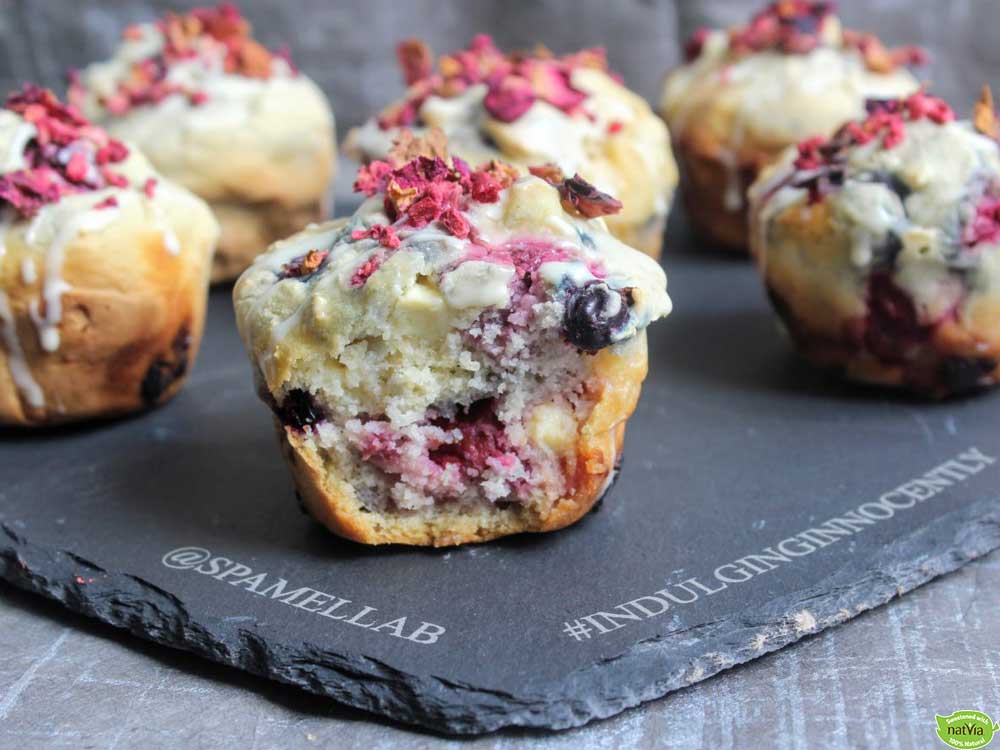 BERRY & WHITE CHOCOLATE MUFFINS