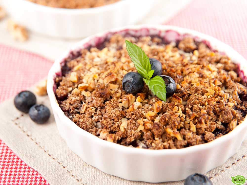 BLUEBERRY AND WALNUT CRUMBLE SLICE