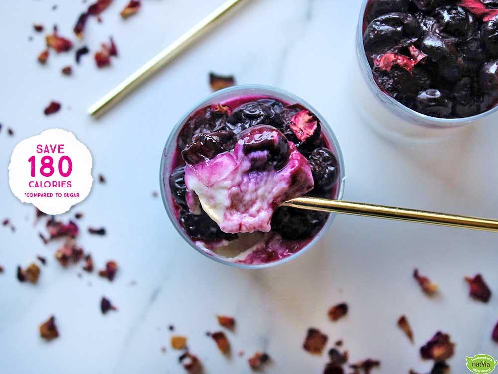 Easy High Protein Blueberry & Vanilla Pots