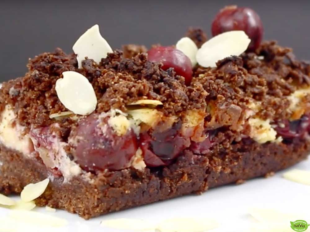 CHERRY ALMOND CRUMBLE SLICE