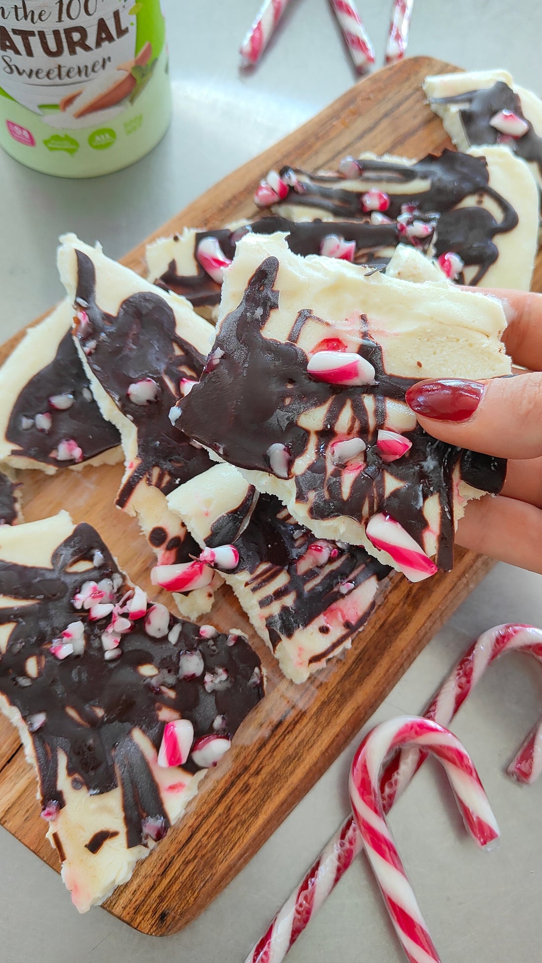 Candy Cane Yogurt Bark