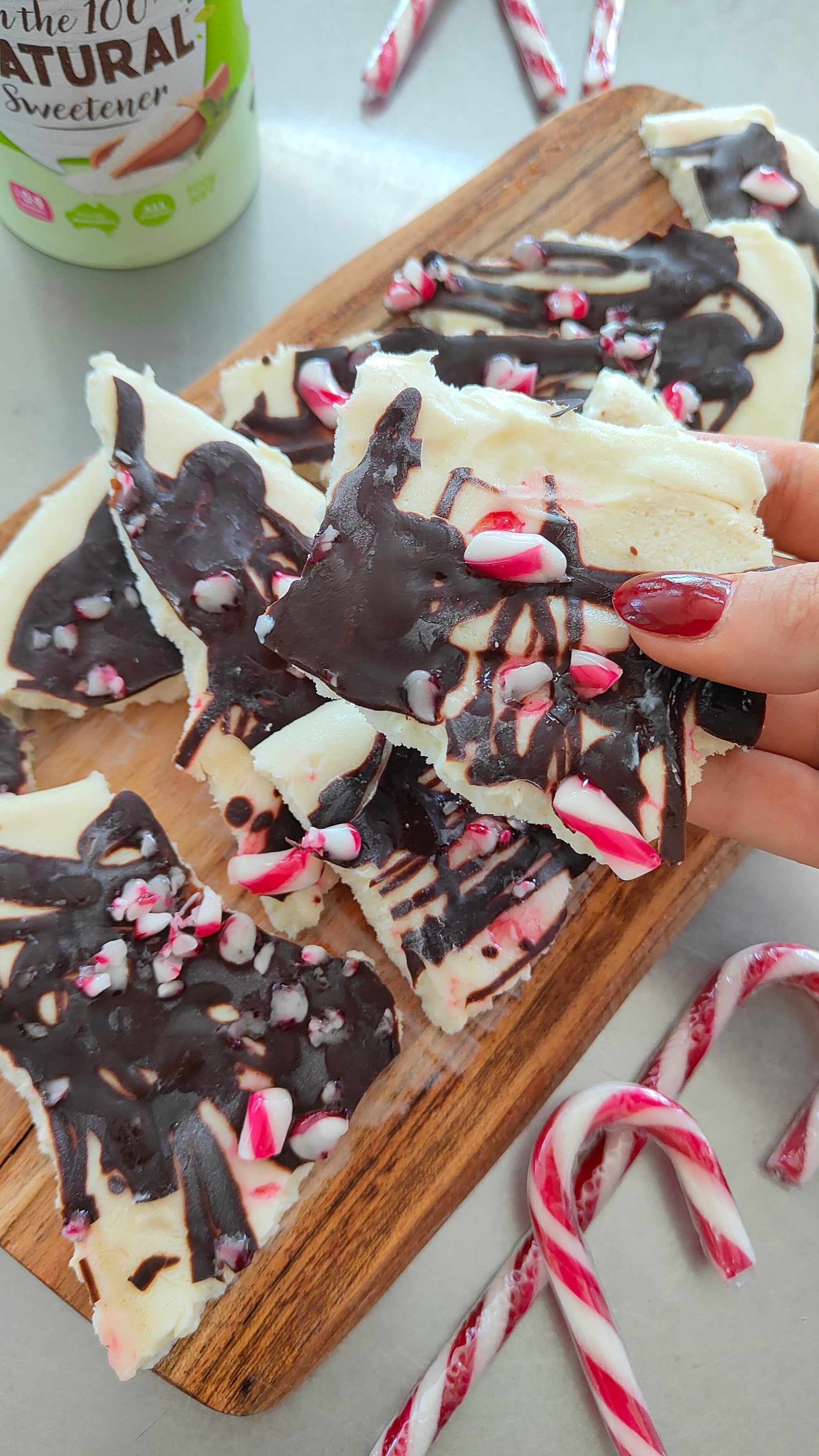 Candy Cane Yogurt Bark