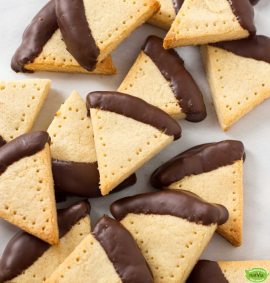 Chocolate Dipped Grain Free Shortbread