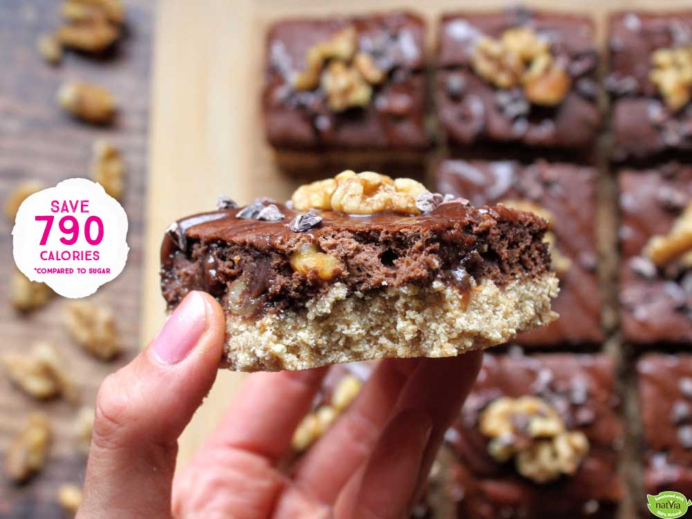 Chocolate Walnut Shortbread Slice