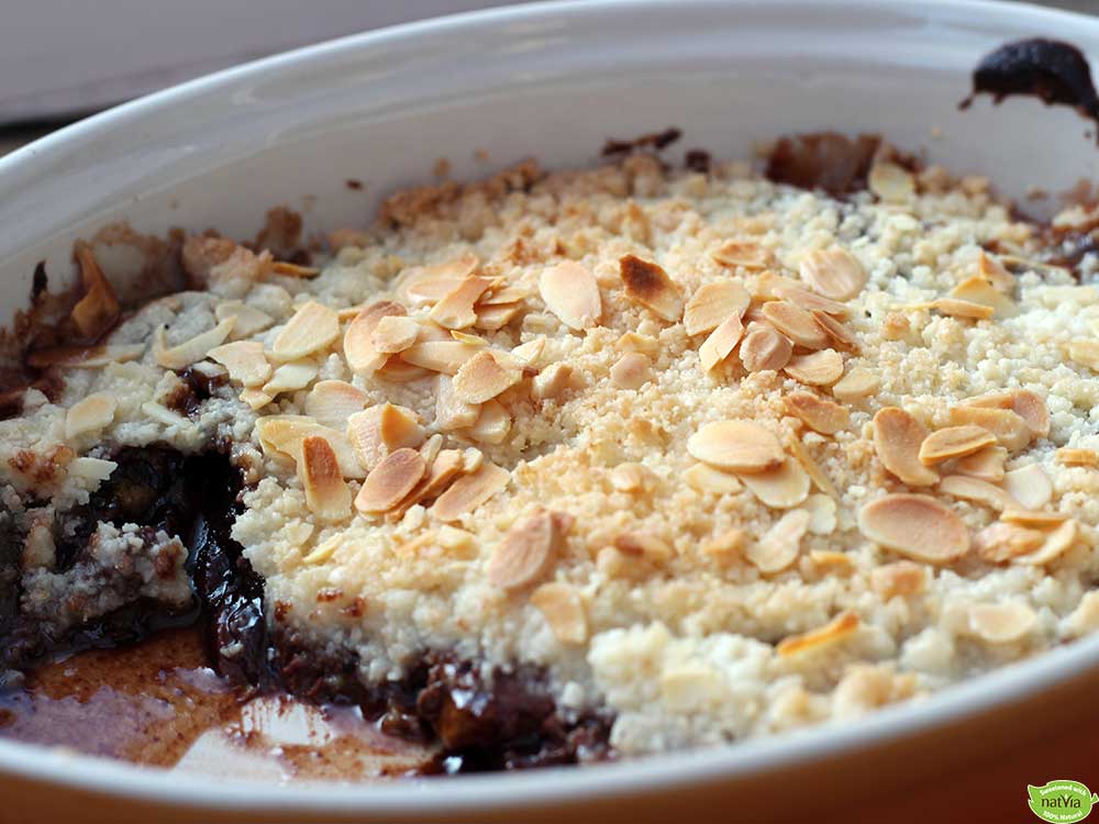 Chocolate and Pear Crumble