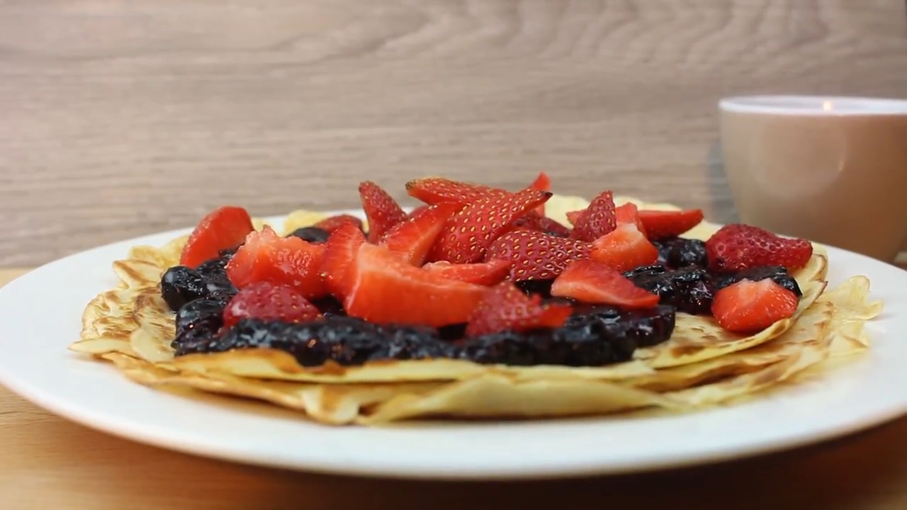 Delicious Blueberry Crepes