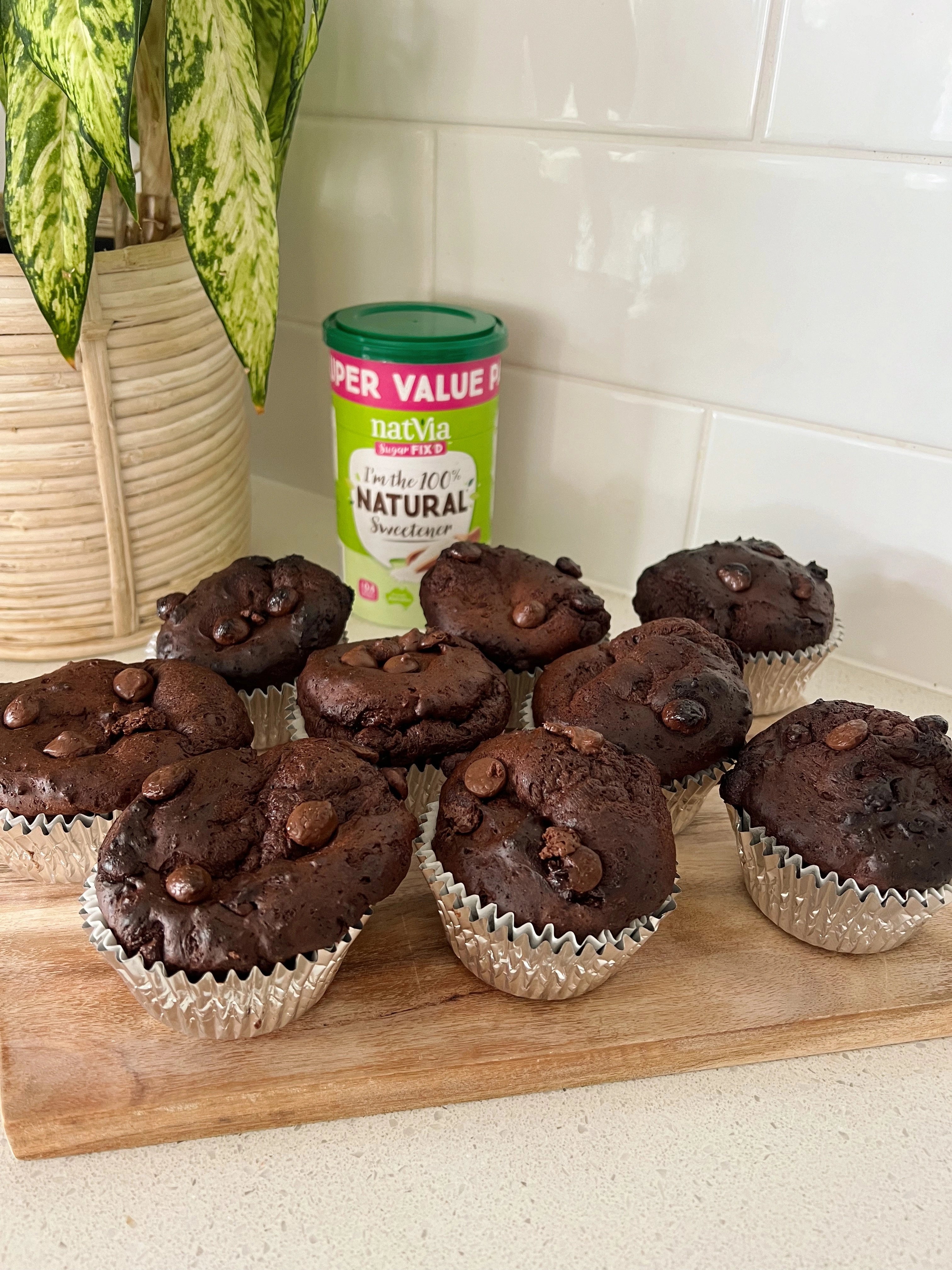 Sugar Free Double Chocolate Muffins