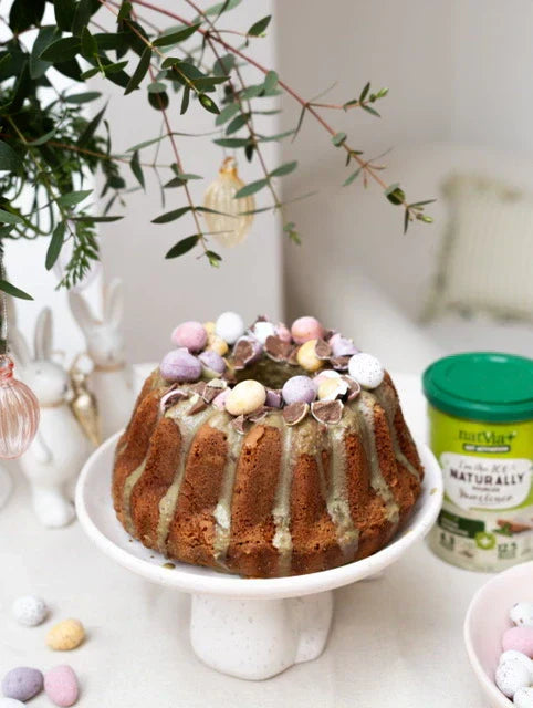 Easter Bundt Cake with Pistachio Glaze
