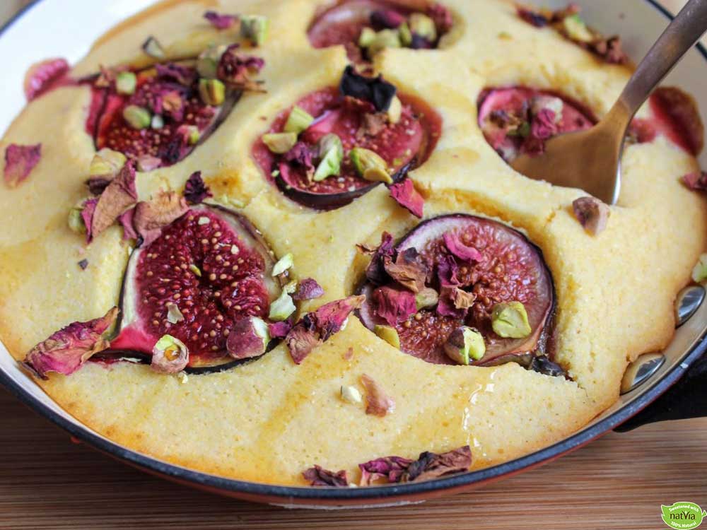 FIG & PISTACHIO SKILLET CAKE