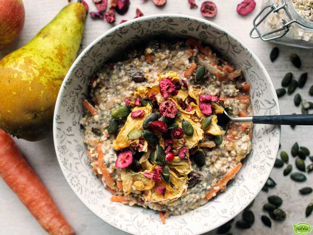 Carrot, Pear & Apple Bircher Oats