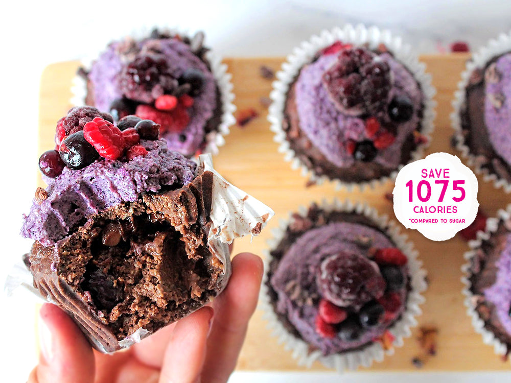 PEAR & BLUEBERRY CHOCOLATE MUFFINS