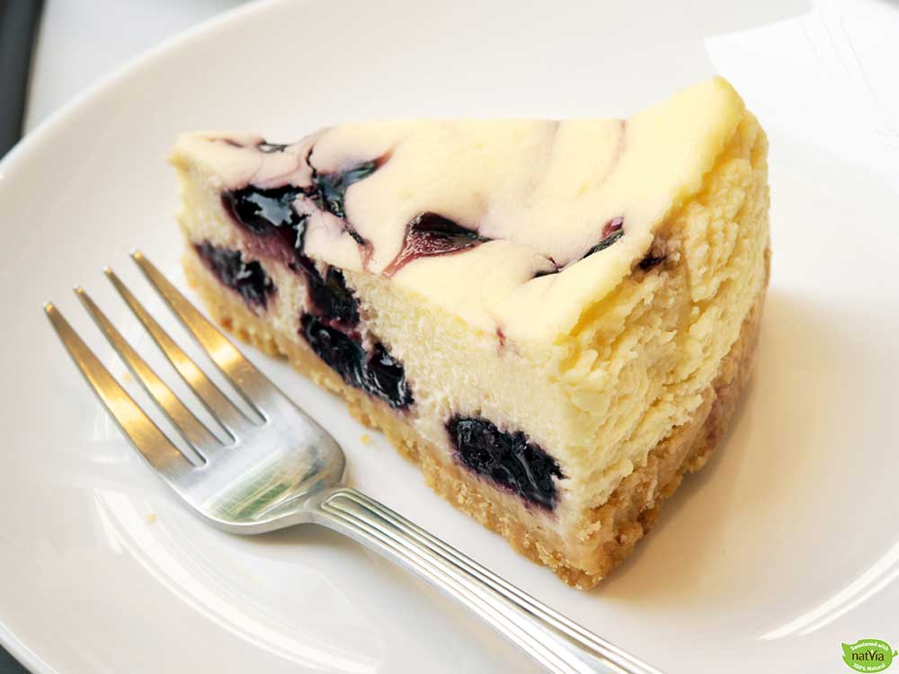 GLUTEN FREE BAKED BLUEBERRY CHEESECAKE