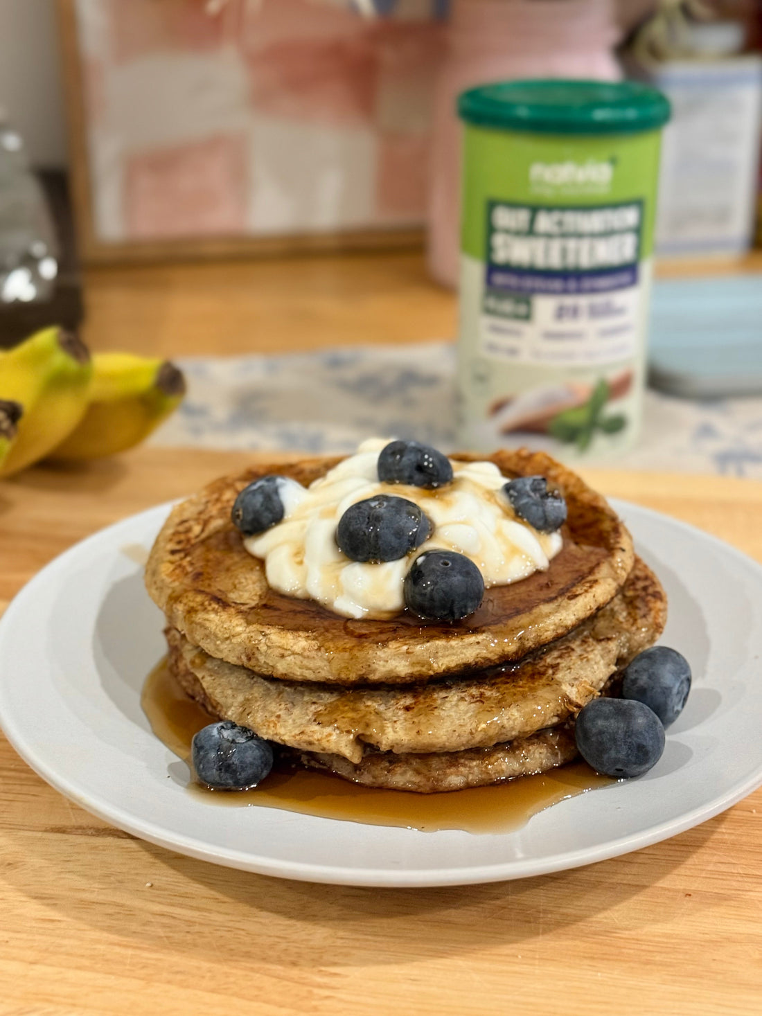 Fluffy Oat Banana Pancakes