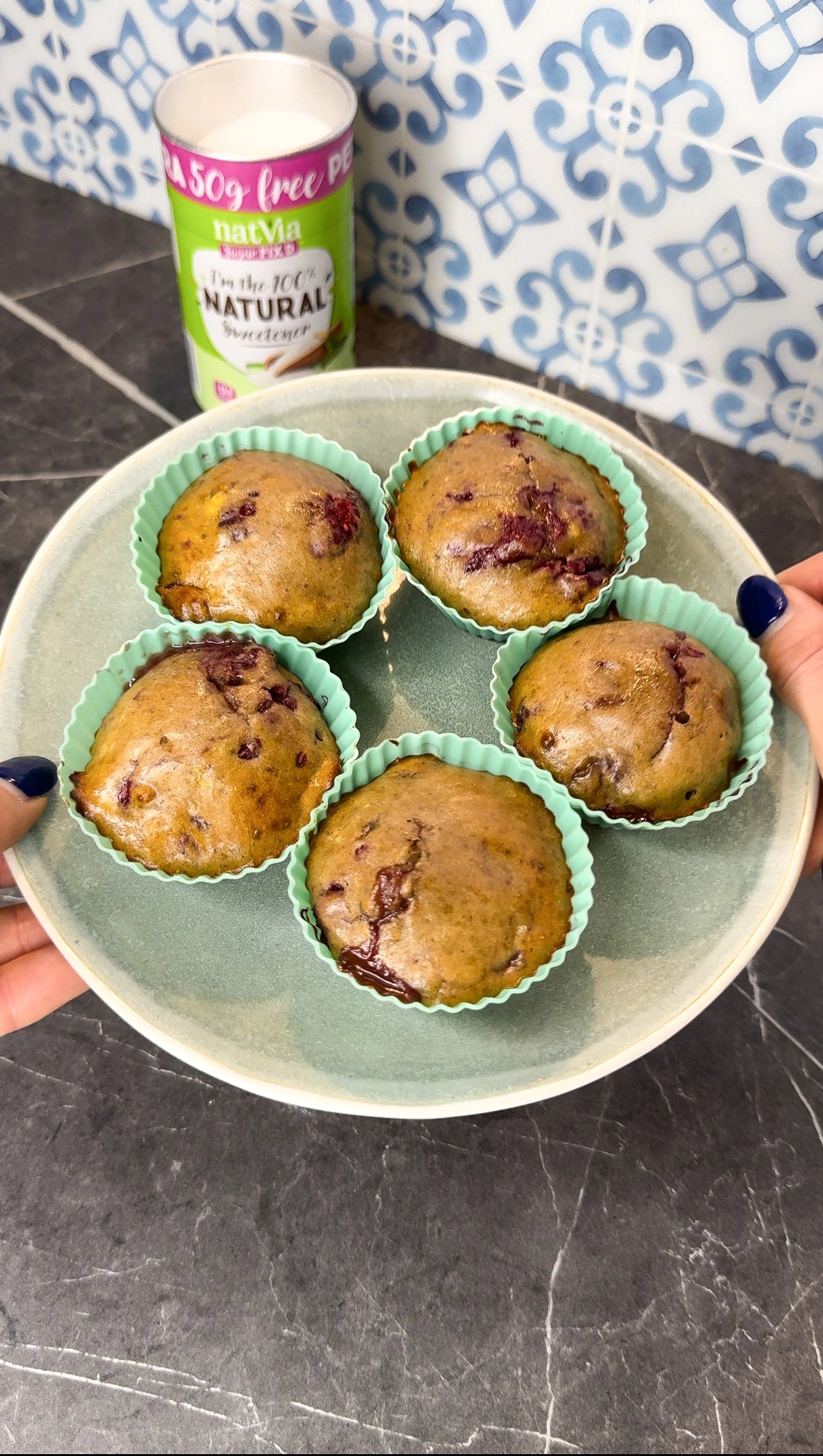 Protein Berry Banana Muffins