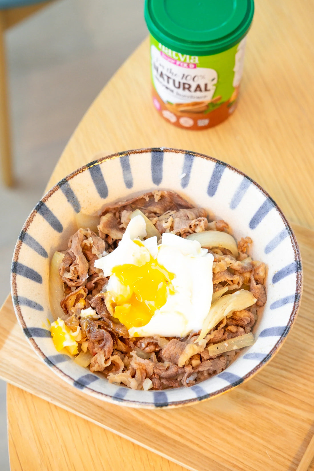 Japanese beef bowl sweetened with natvia