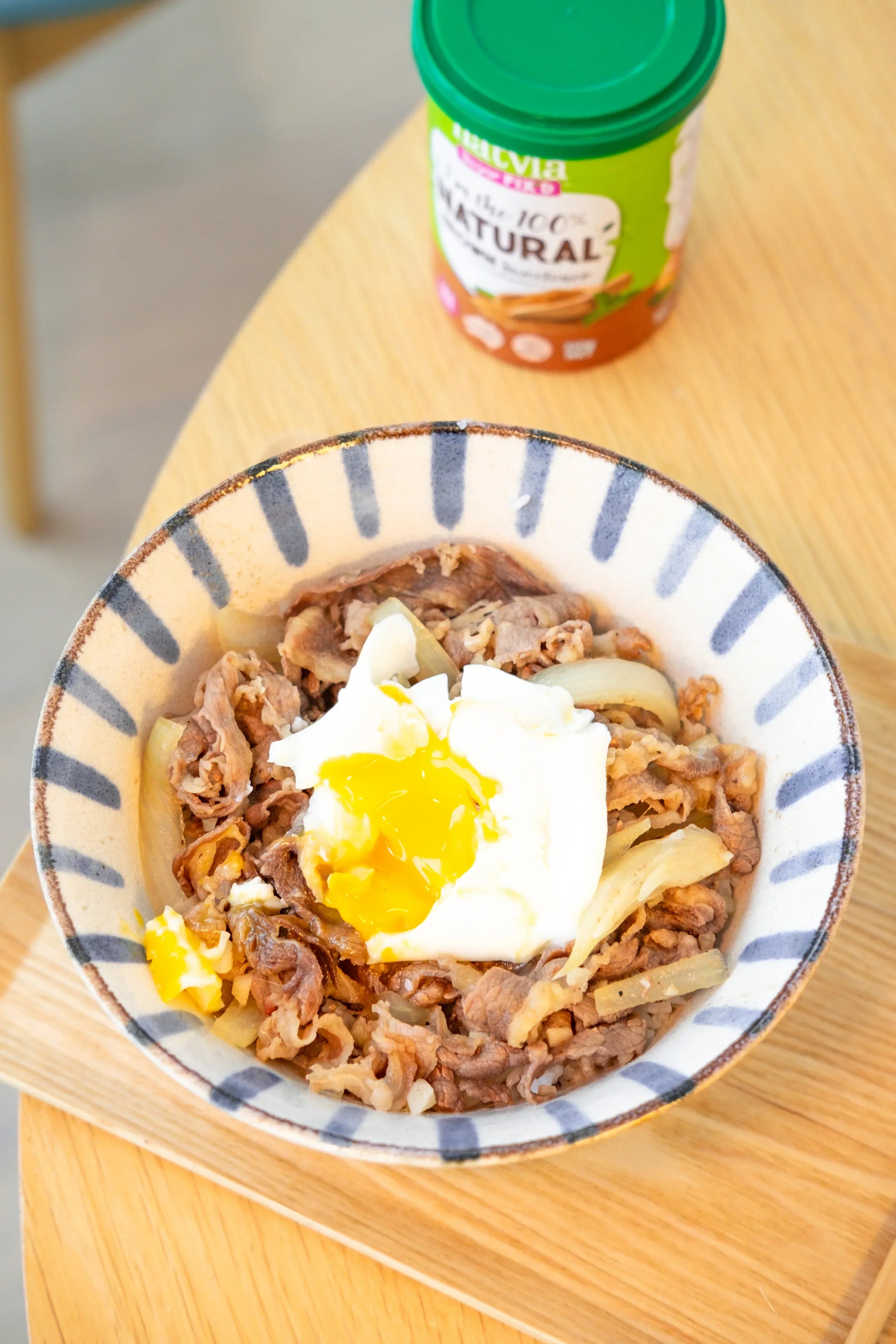 Japanese beef bowl sweetened with natvia