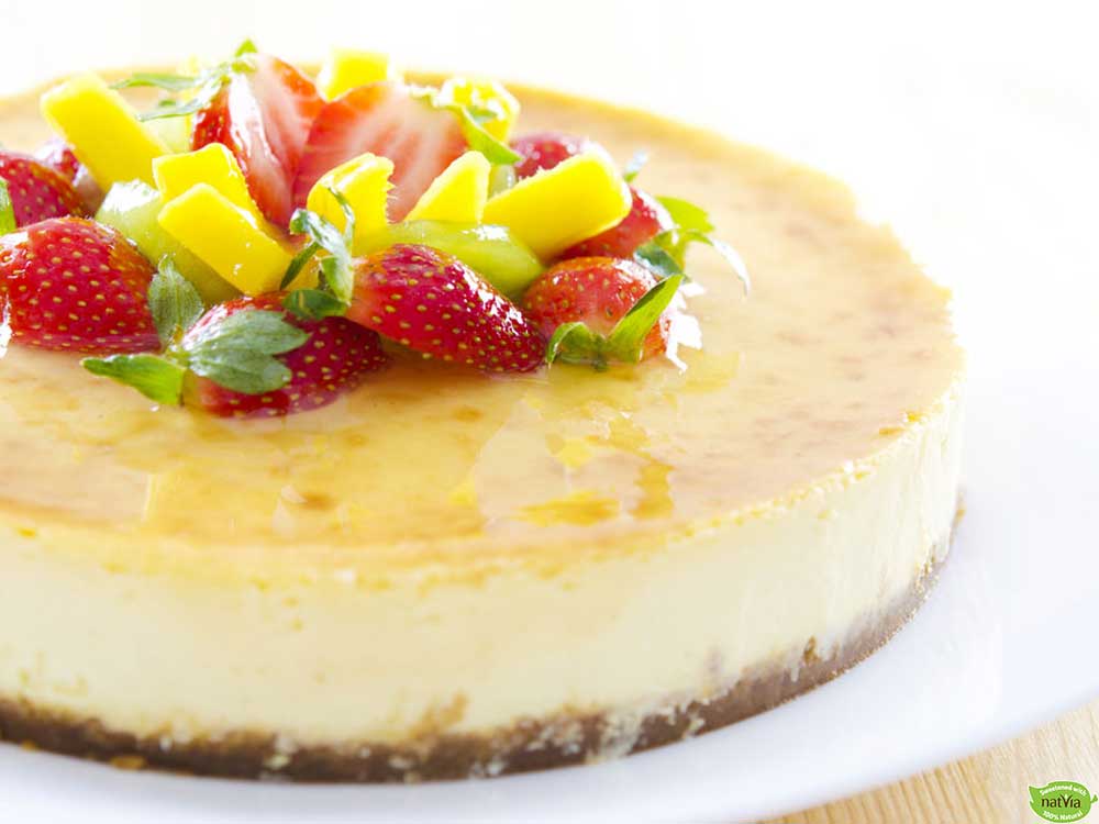 LOW CARB PASSIONFRUIT CHEESECAKE
