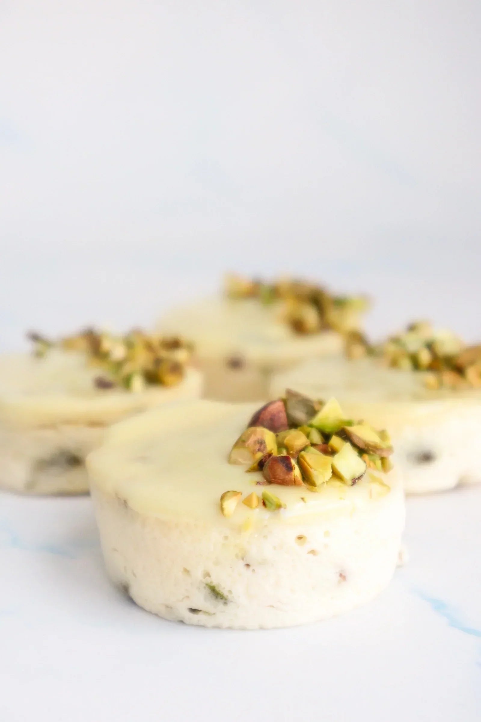 Mini Pistachio Cheesecakes