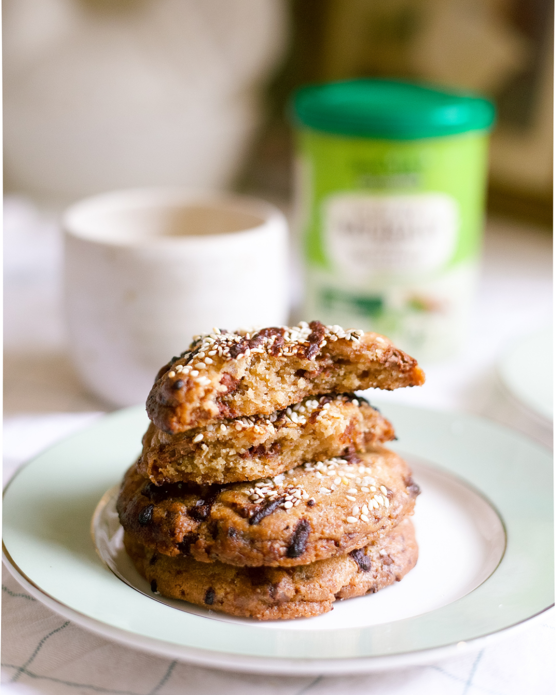 Miso Swirl Sesame Oat Flour Cookies