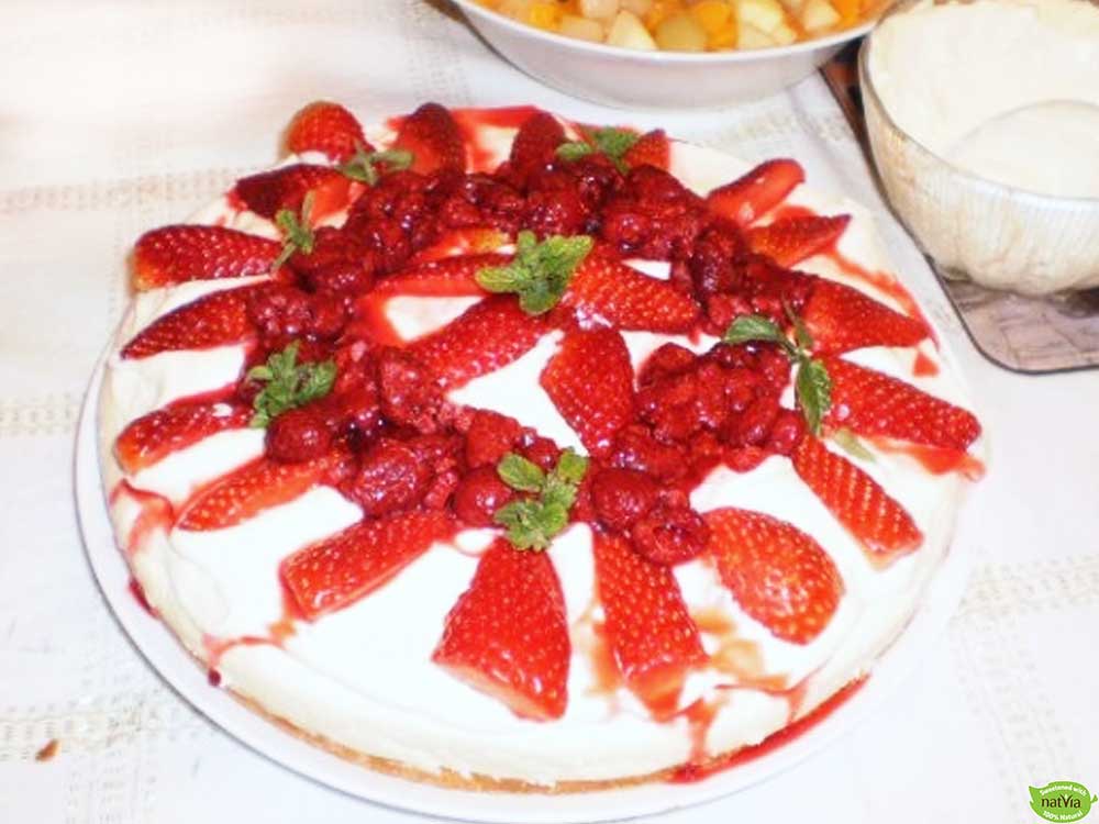 Natvia Yoghurt Cream Pie